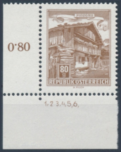 Briefmarke mit Symbolzahl(en)